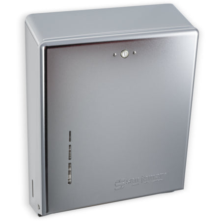 San Jamar T1900XC 500 Multifold/300 C-Fold Chrome Plastic Metal Towel Dispenser