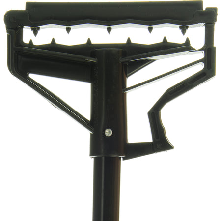 Carlisle 36959500 60" Long/1" D Black Sparta Quik-Release Vinyl Coated Metal Handle