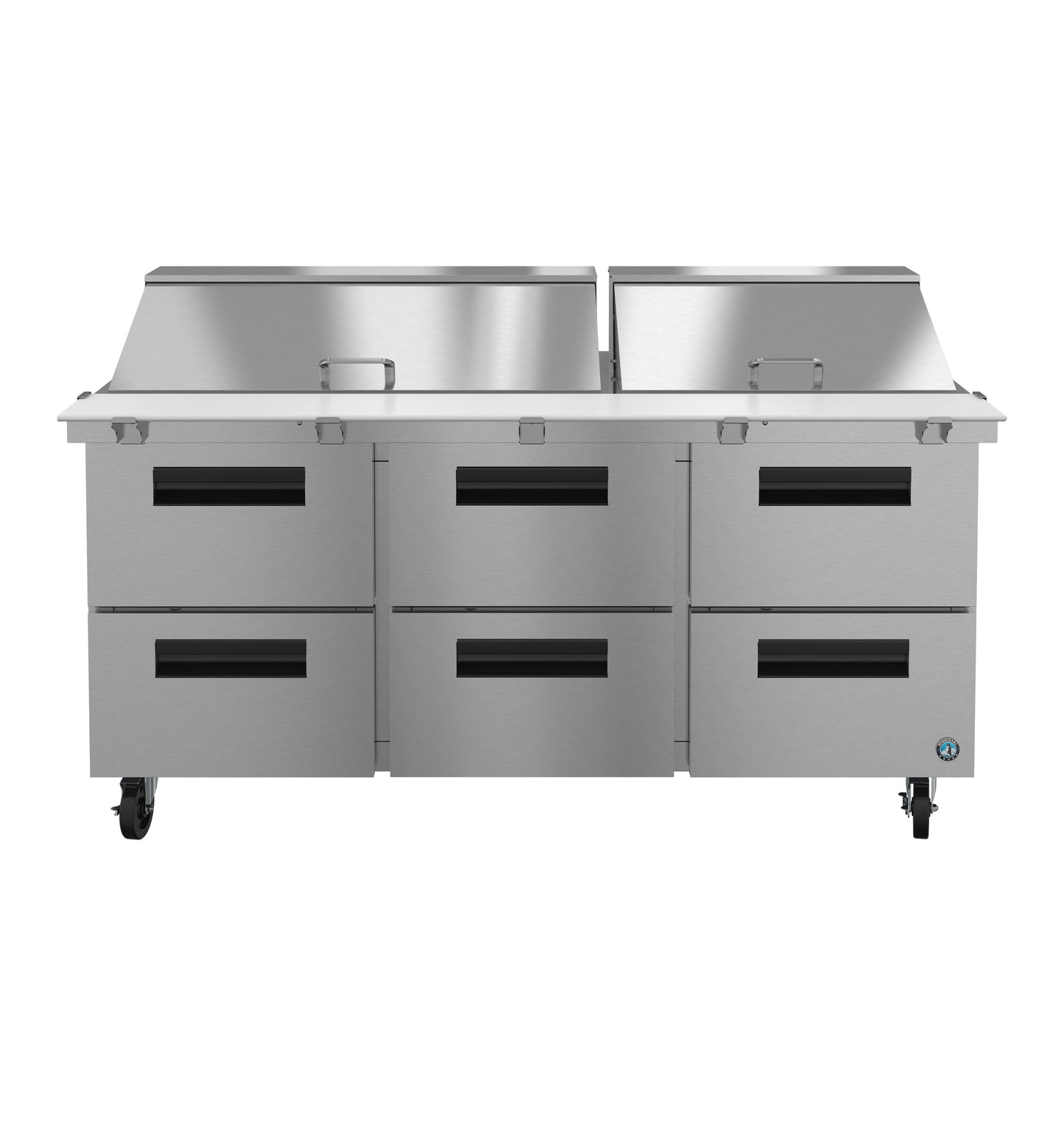 Hoshizaki SR72B-30MD6 Three Section Stainless Drawers Mega Top Prep Table Refrigerator
