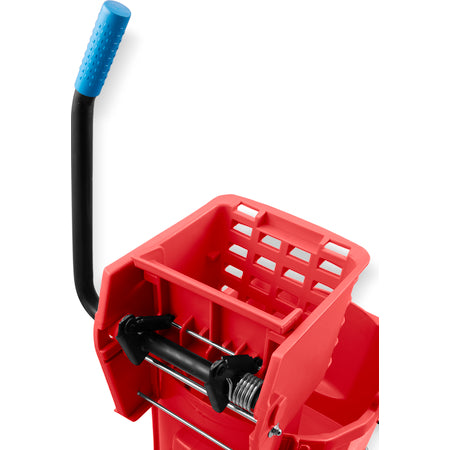 Carlisle 3690805 26 Qt Red Polypropylene Commercial Mop Bucket with Side-Press Wringer
