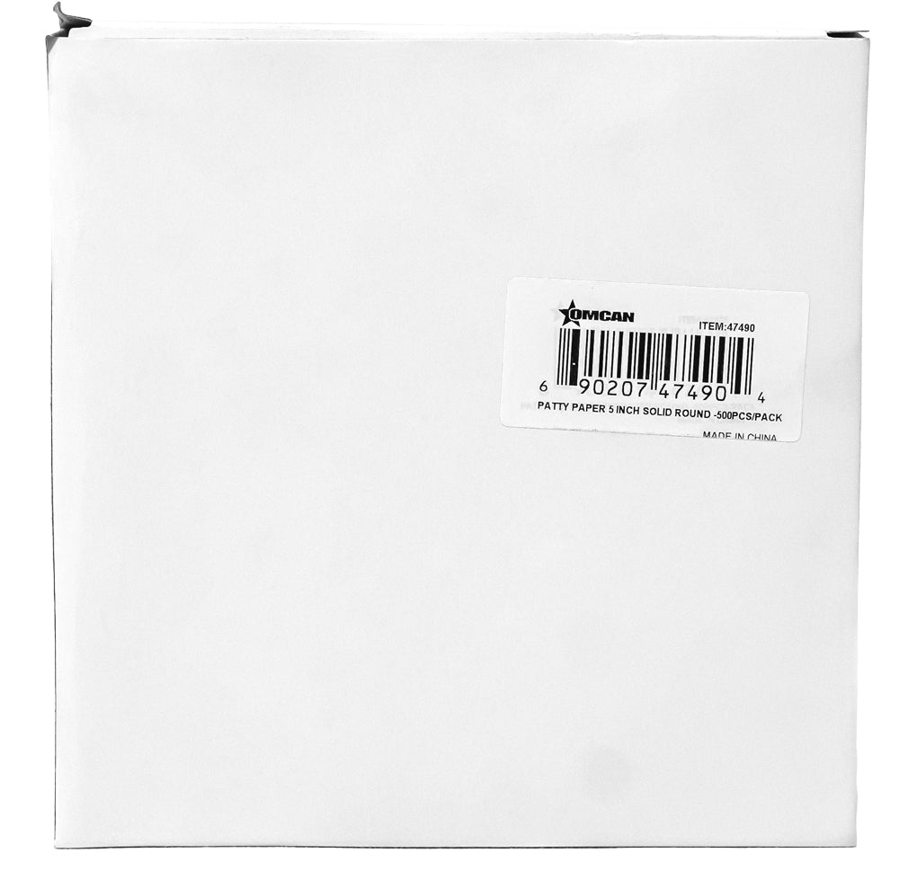 Omcan 47490 5" Solid Round Patty Paper