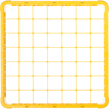 Carlisle RE49C04 Yellow 49-Compartment Polypropylene OptiClean Divided Glass Rack Extender 1.78"