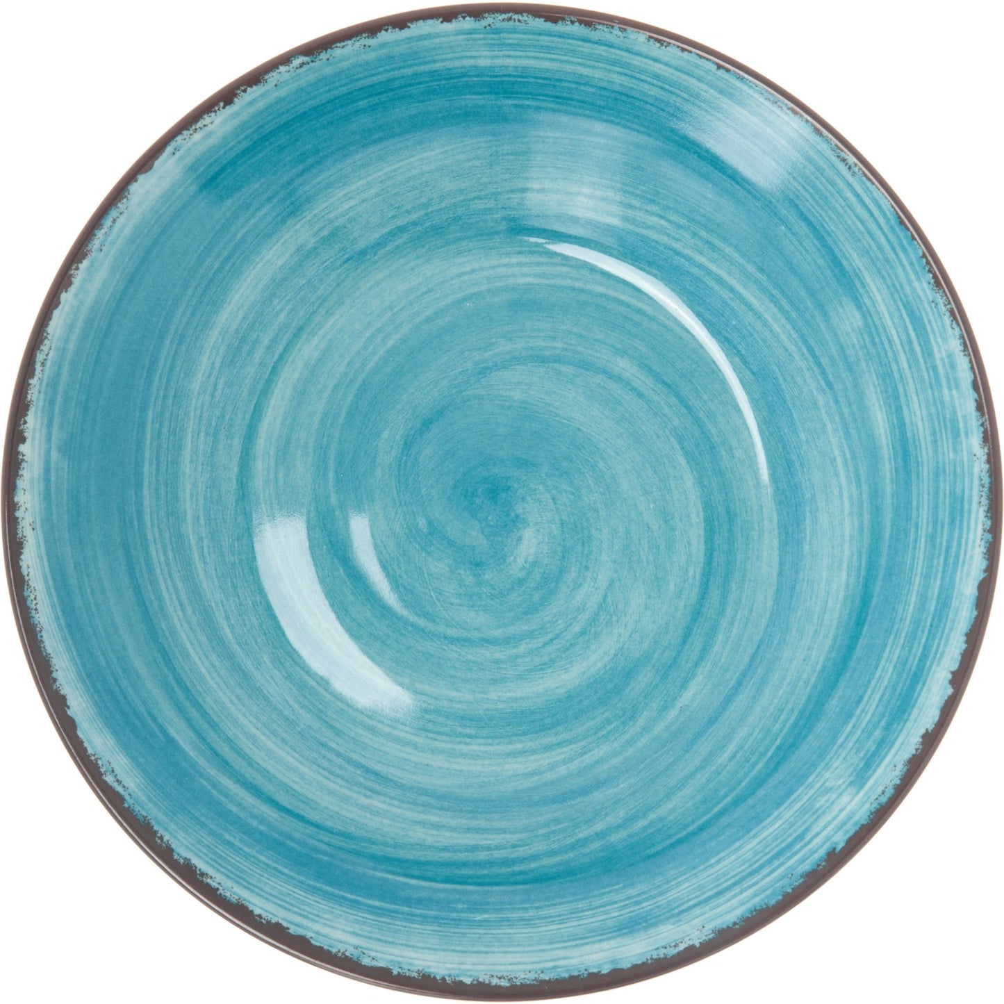 Carlisle 5400315 28.5 oz Aqua Mingle Melamine Rimmed Soup Bowl