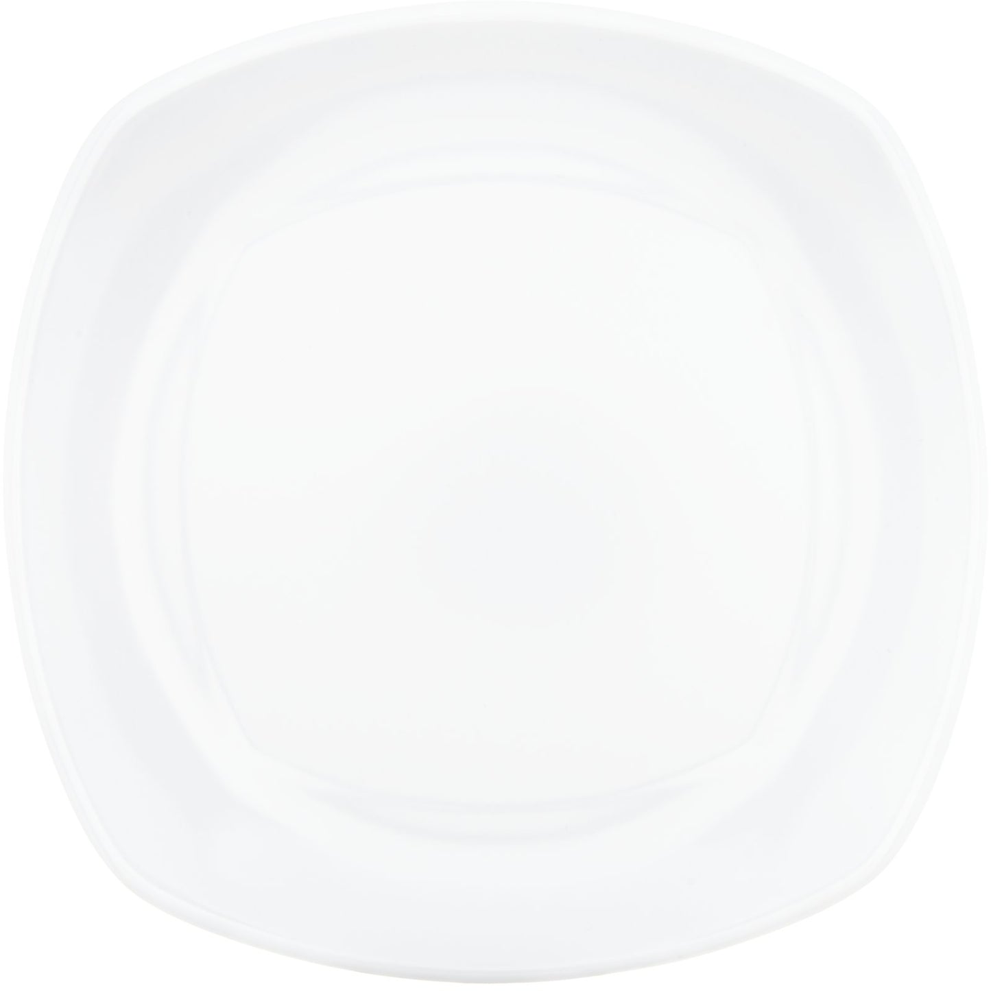 Carlisle 4330802 7.75" White Upturned Corner Square Melamine Small Plate