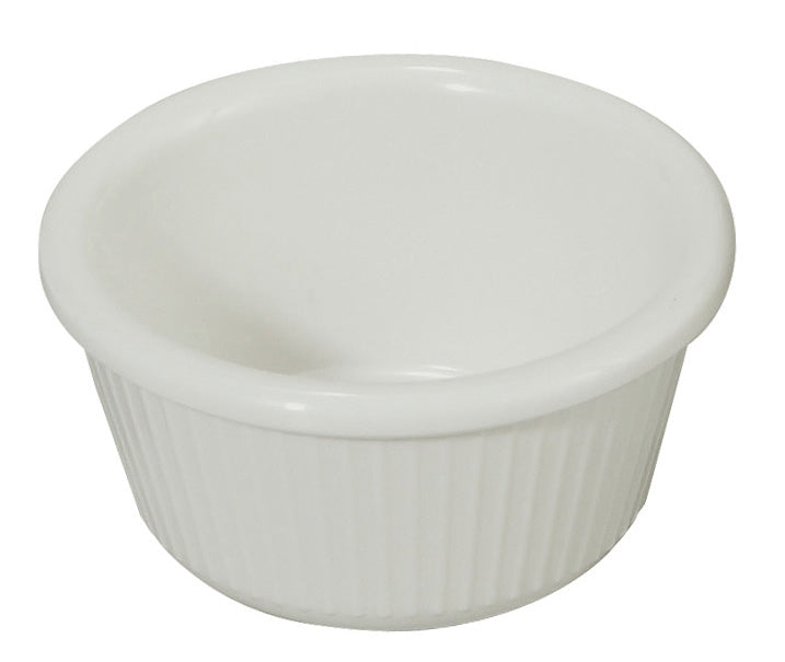 Winco RFM-3W 3 oz. White Fluted Ramekins