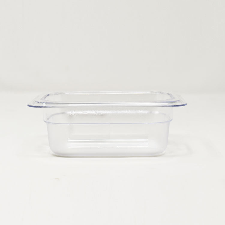Omcan 80043 1/9-size Clear Polycarbonate Food Pan with 2 1/2" Deep