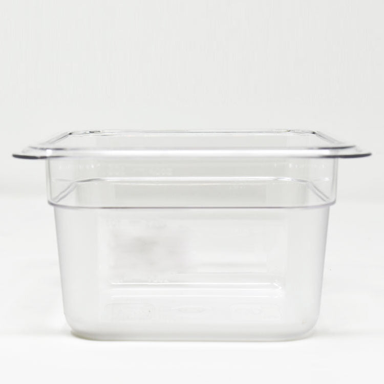 Omcan 80040 1/6-size Clear Polycarbonate Food Pan with 3 15/16" Deep