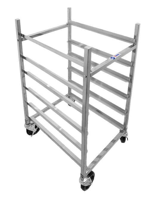 Omcan 27055 6 Slides Stainless Steel Bun Pan Racks with 6" spacing