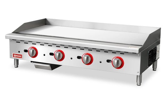 Omcan 47373 48" Countertop Gas Griddle with Thermostat Control