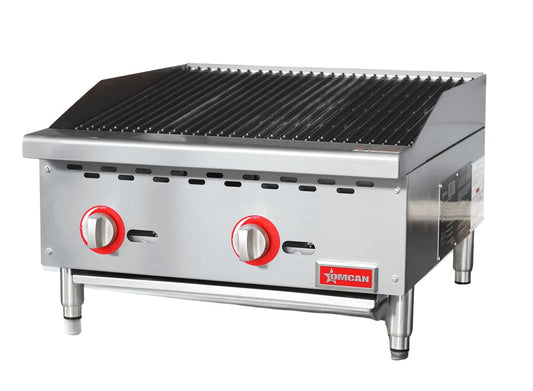 Omcan 47377 24" Two Burner Radiant Gas Charbroiler