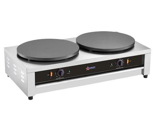 Omcan 47390 16" Dual Electric Cast Iron Crepe Maker