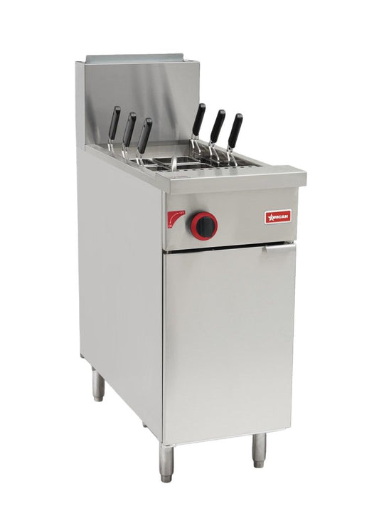 Omcan 47714 11 Gallon Gas Single Tank Pasta Cooker with 6 baskets