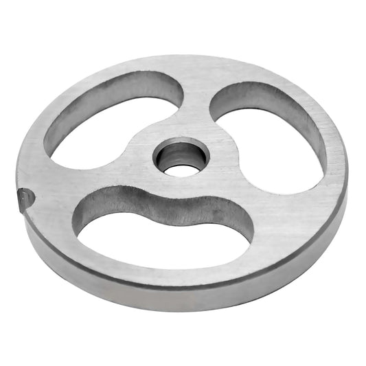 Omcan 47756 #8 Kidney Plate 3 Holes, One Notch, Without Hub for Meat Grinder