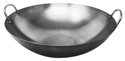 Omcan 47867 14" Iron Double Ear Mandarin Wok