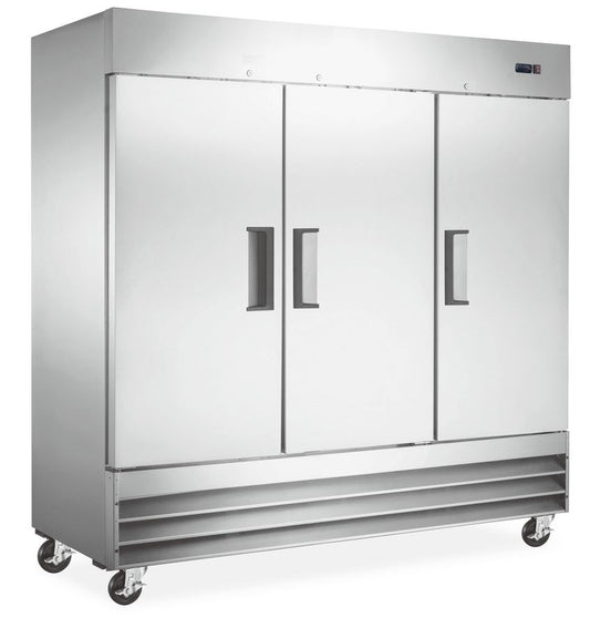 Omcan 50027 72 cu.ft 81" 3-Door Reach-in Freezer