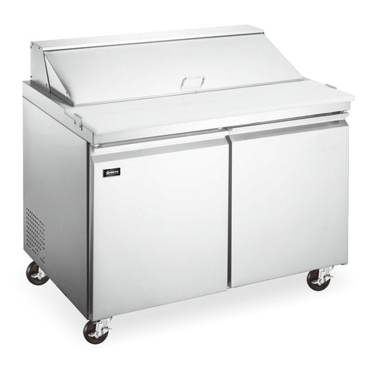 Omcan 50046 9.5 cu.ft 47" 2-Door Refrigerated Prep Table