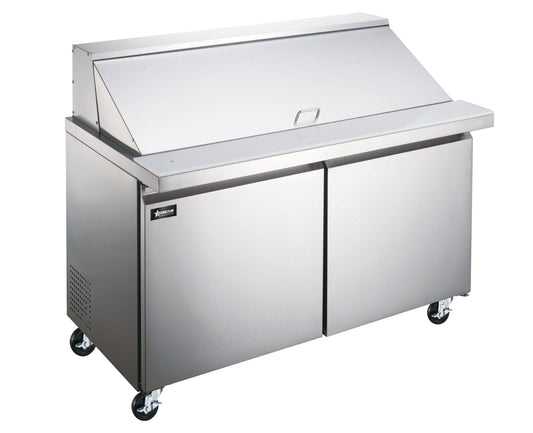 Omcan 50129 9 cu.ft 36" 2-Door Mega Refrigerated Prep Table