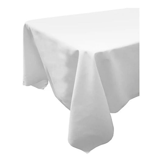 Snap Drape 544152AOTM010 52" X 114" White Spun Poly Market Place Linens Tablecloth