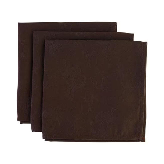 Snap Drape 54702020NH515 20" x 20" Chocolate Spun Poly Windsor Napkin