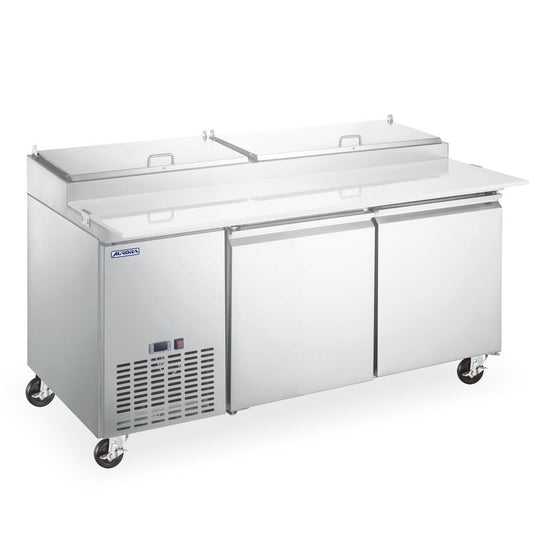 Omcan 59043 15.6 cu.ft 67" 2-Door Aurora Refrigerated Pizza Prep Table