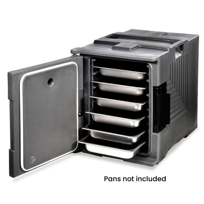 Omcan 80184 6 Pan Polyethylene Front Load Insulated Food Pan Transport Carrier