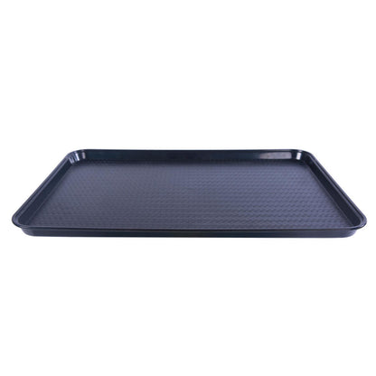 Omcan 81103 18" x 30" Black ABS Plastic Food and Produce Display / Merchandising Tray