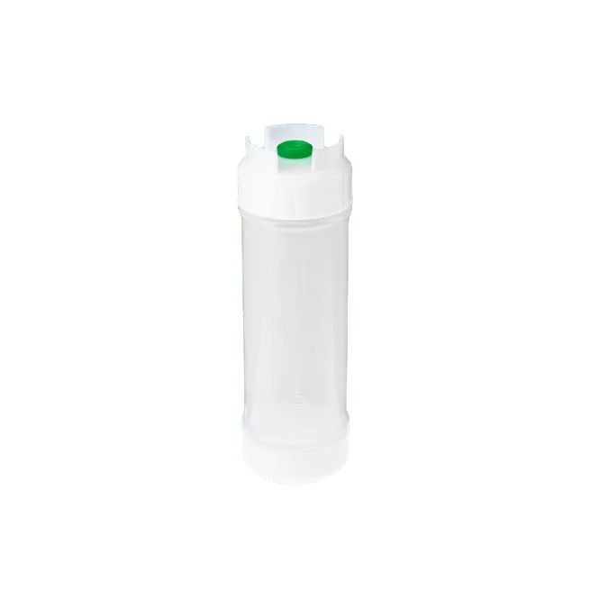 San Jamar 857312S 12 oz Sauce Bottle - Small Valve / 12 Pack