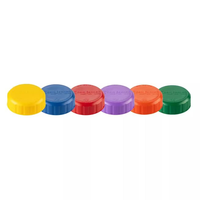 San Jamar 8573CC 20 oz Replacement Colored Caps - 6 per Pack