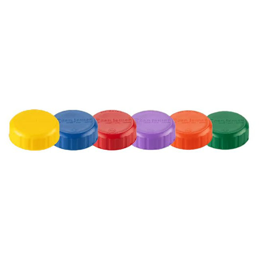 Carlisle 8573CSC 12 and 16 oz Replacement Colored Caps - 6 per Pack