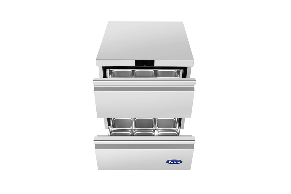 Atosa AUR27D2 6.5 cu. ft. 2-Drawer Undercounter Refrigerator