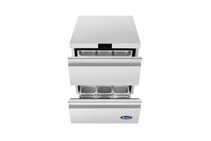 Atosa AUR27D2 6.5 cu. ft. 2-Drawer Undercounter Refrigerator