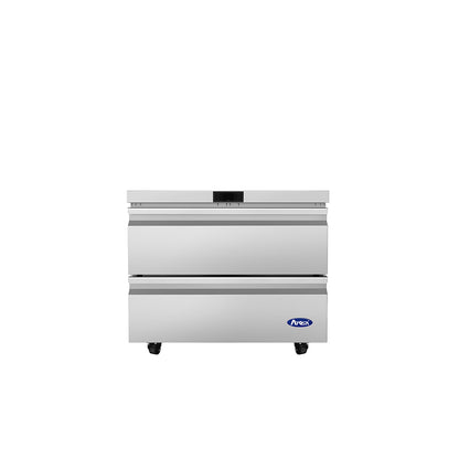 Atosa AUR36D2 9 cu. ft. 2-Drawer Undercounter Refrigerator