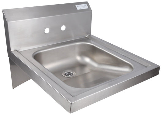 BK Resources BKHS-ADA-S Stainless Steel ADA Hand Sink 2 Holes 16”L x14”W x 5” D Bowl
