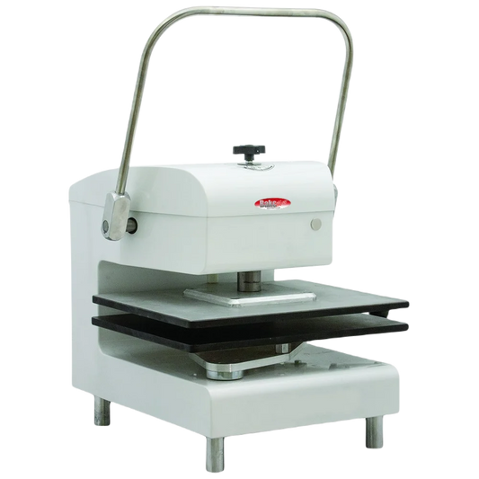 BakeMax BMDXMCPW Countertop White Powder Coated Manual Meat Press