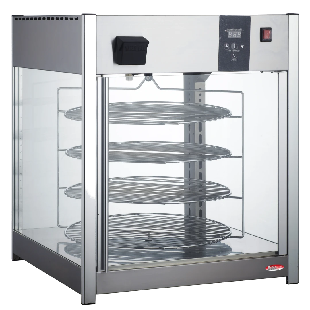BakeMax BMPW418 18" Electric 4-Tier Countertop Titan Series Rotating Pizza Warmer