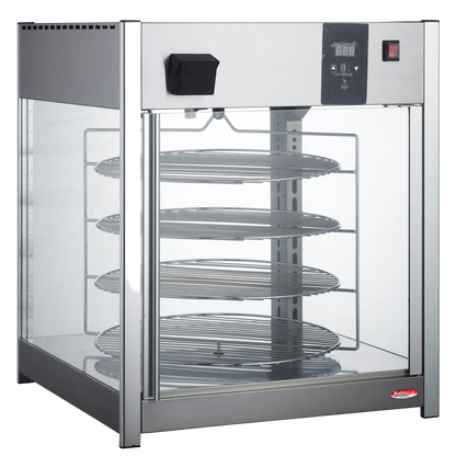 BakeMax BMPW418 18" Electric 4-Tier Countertop Titan Series Rotating Pizza Warmer
