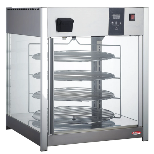 BakeMax BMPW418 18" Electric 4-Tier Countertop Titan Series Rotating Pizza Warmer