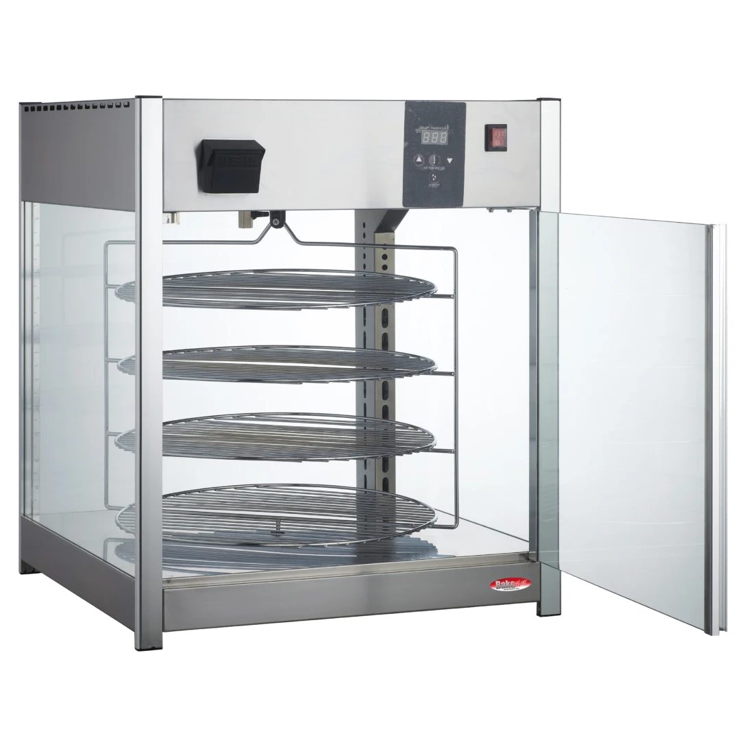 BakeMax BMPW418 18" Electric 4-Tier Countertop Titan Series Rotating Pizza Warmer