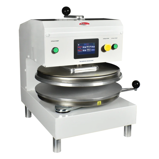 BakeMax BMTXEW 18" Electric Countertop White Powder Coated Automatic Tortilla Press