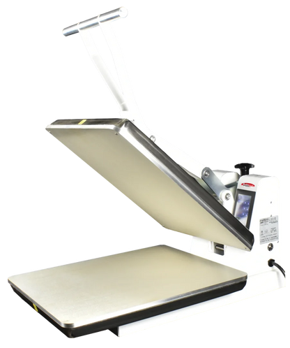 BakeMax BMTXM20 16″ x 20″ Countertop White Powder Coated Clamshell Manual Dual Heat Tortilla Press