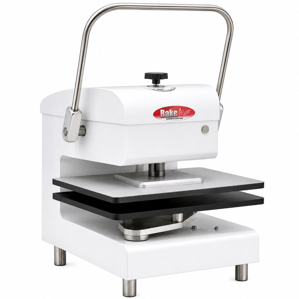 BakeMax BMDXMCPW Countertop White Powder Coated Manual Meat Press