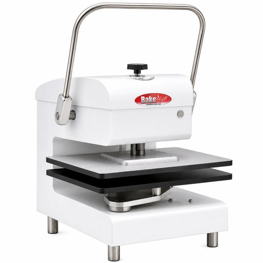 BakeMax BMDXMCPW Countertop White Powder Coated Manual Meat Press
