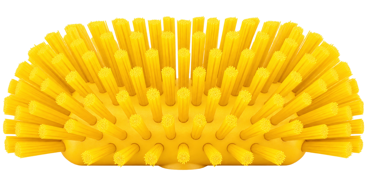 Carlisle 40043EC04 5 1/2" x 9 1/2" Yellow Sparta Tank & Kettle Brush
