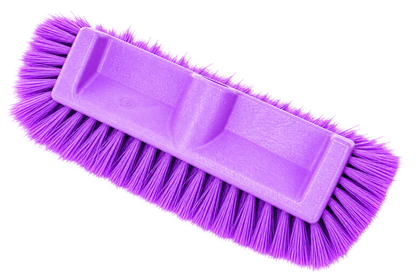 Carlisle 40422EC68 12" Purple Color Coded Mult-Level Floor Scrub Brush with End Bristles