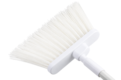 Carlisle 41082EC02 56" White Color Coded Duo-Sweep Flagged Angle Broom