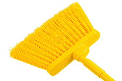 Carlisle 41082EC04 56" Yellow Color Coded Duo-Sweep Flagged Angle Broom