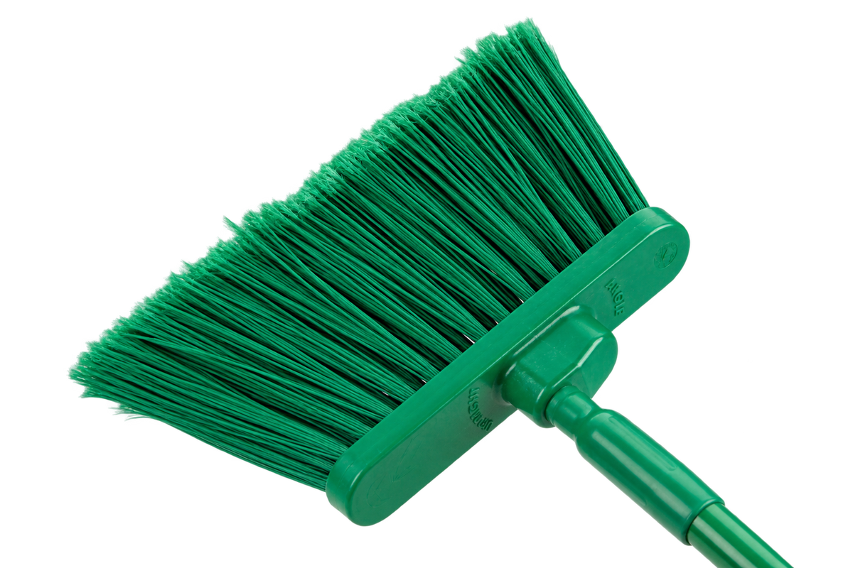 Carlisle 41082EC09 56" Green Color Coded Duo-Sweep Flagged Angle Broom