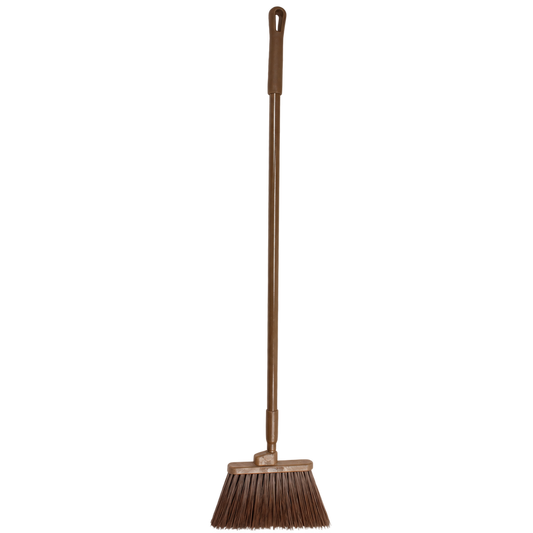 Carlisle 41083EC01 56" Brown Color Coded Duo-Sweep Unflagged Angle Broom