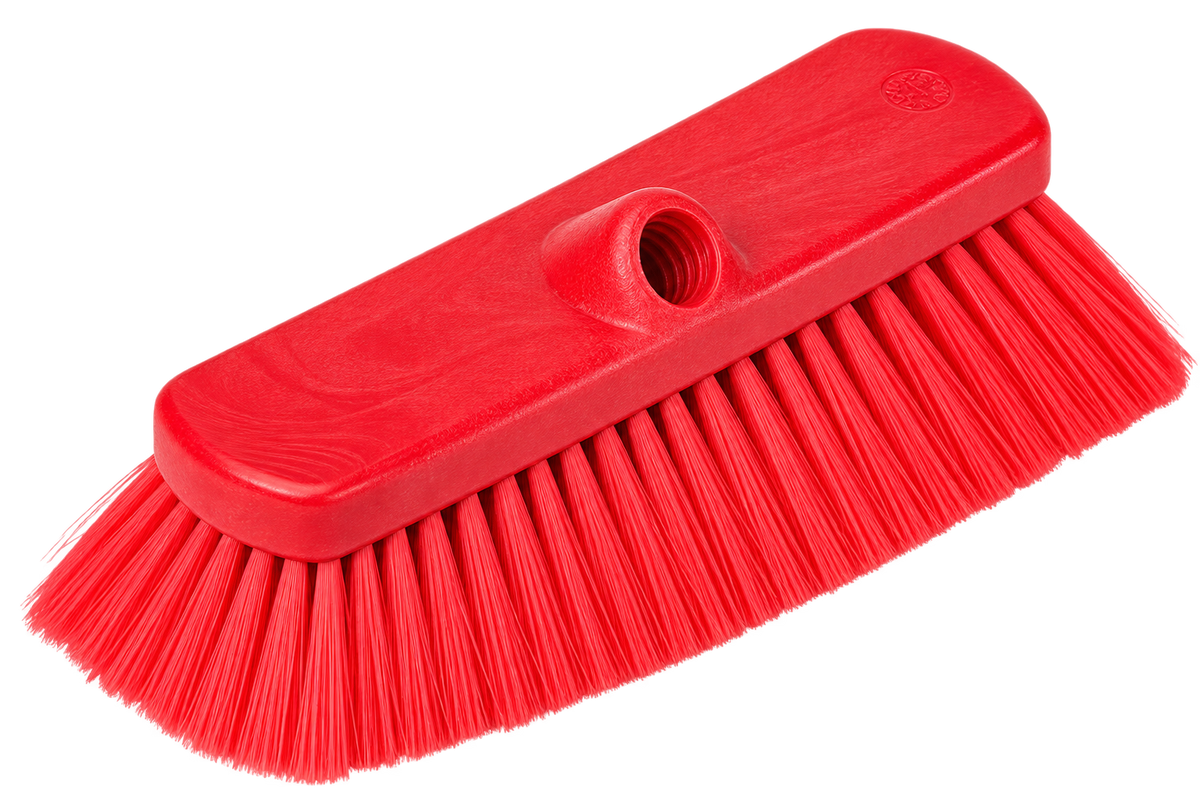 Carlisle 41278EC05 10" Red Color Coded Flo-Thru Wall & Equipment Brush