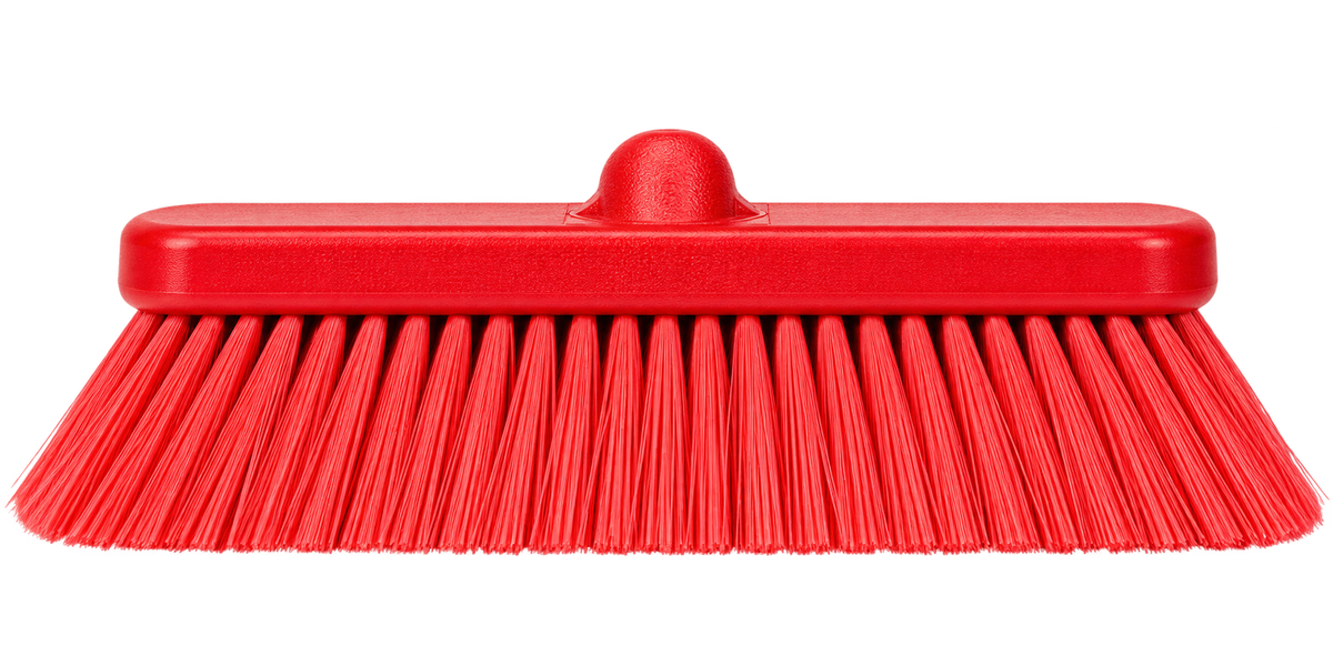 Carlisle 41278EC05 10" Red Color Coded Flo-Thru Wall & Equipment Brush